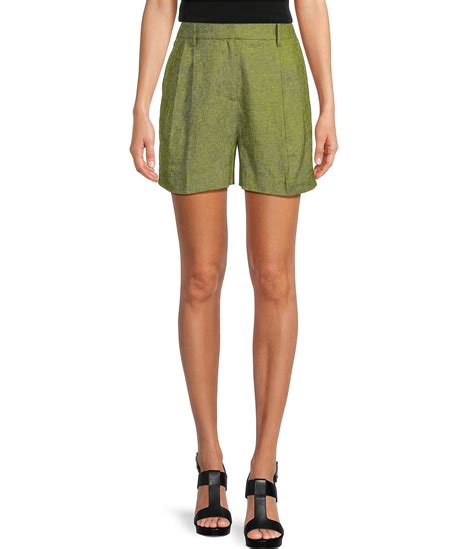 michael kors pleated linen shorts|michael kors button down shirts.